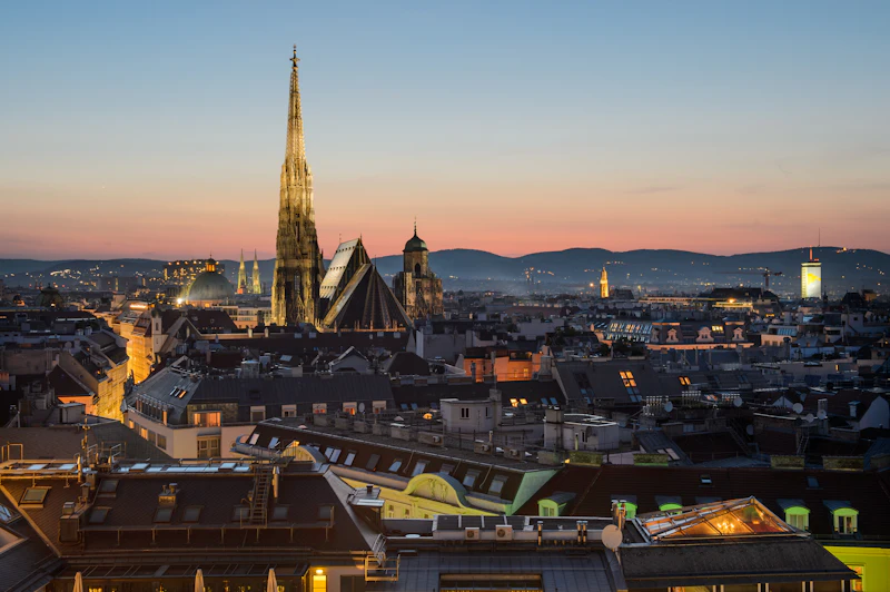 Wien in der Abenddämmerung